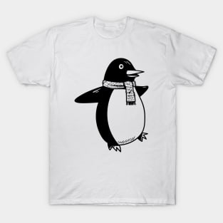 Penguin - Cute Penguin Hand Drawn T-Shirt